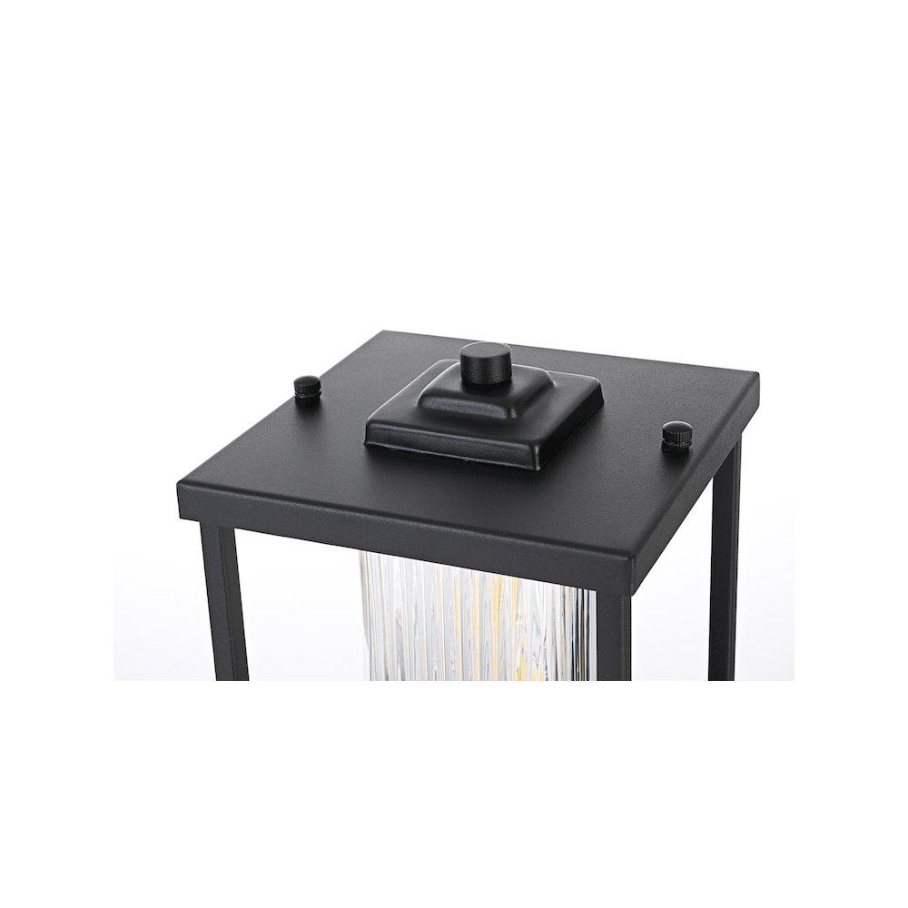 Dover 7 inch Outdoor Pendant in Black. Picture 4