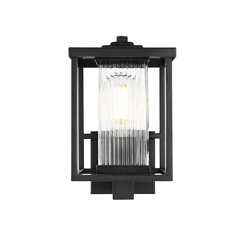 Dover 7 inch Outdoor Pendant in Black. Picture 1