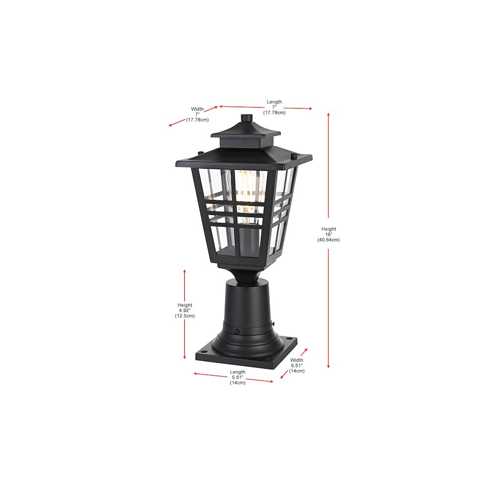 Macon 7 inch Outdoor Pendant in Black. Picture 7
