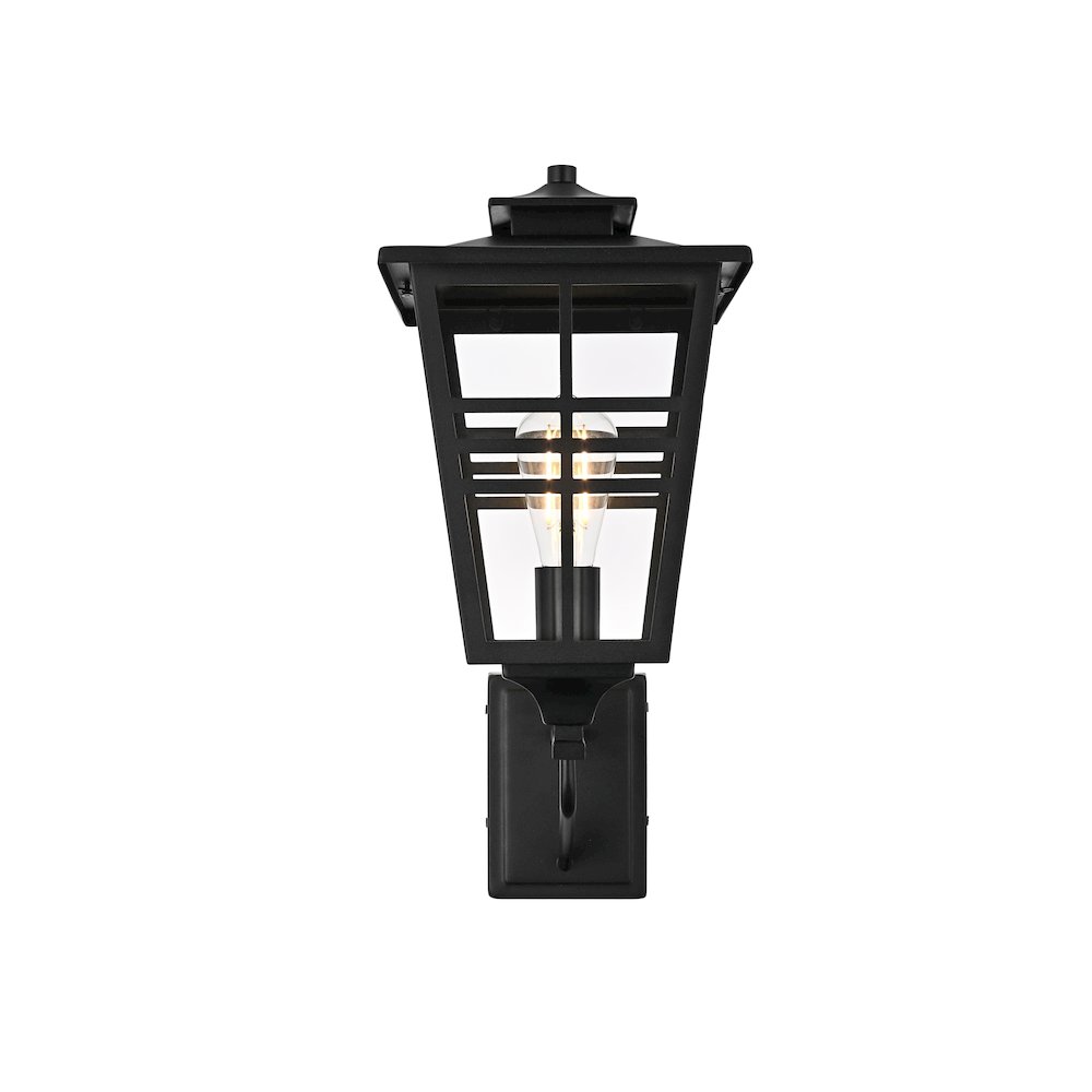 Macon 8.5 Inch Outdoor Wall Sconce In Black. Picture 1