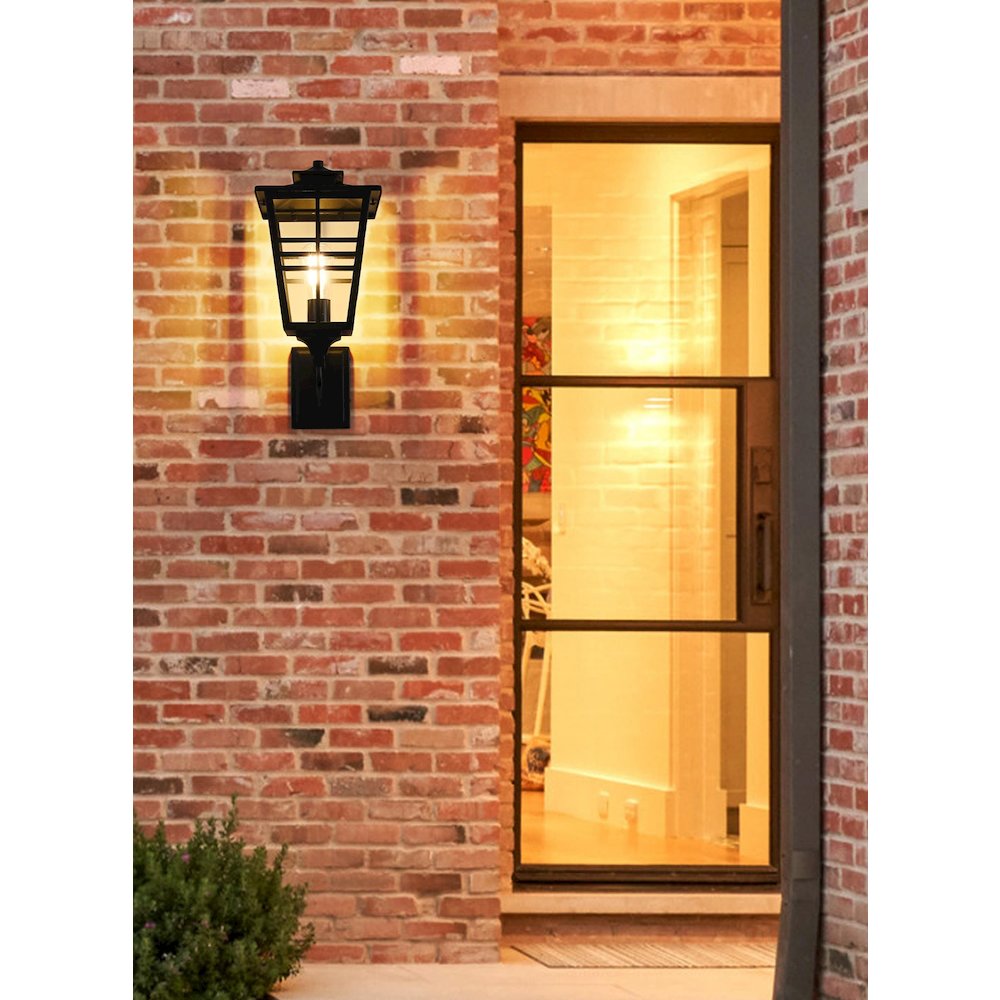 Macon 8.5 Inch Outdoor Wall Sconce In Black. Picture 2