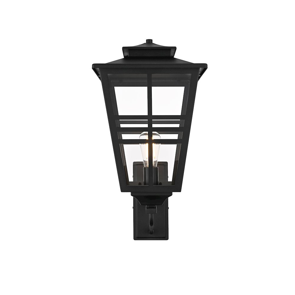 Macon 12 Inch Outdoor Wall Sconce In Black. Picture 1