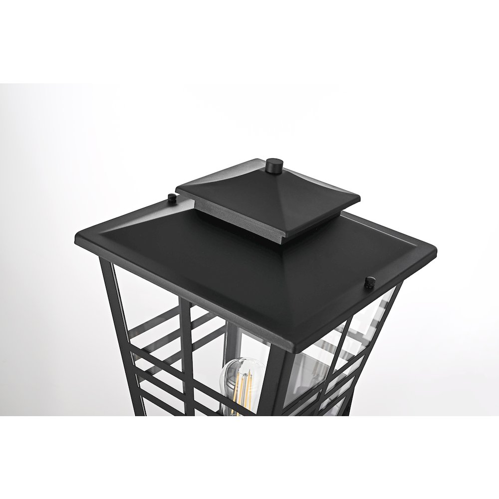 Macon 12 Inch Outdoor Wall Sconce In Black. Picture 4