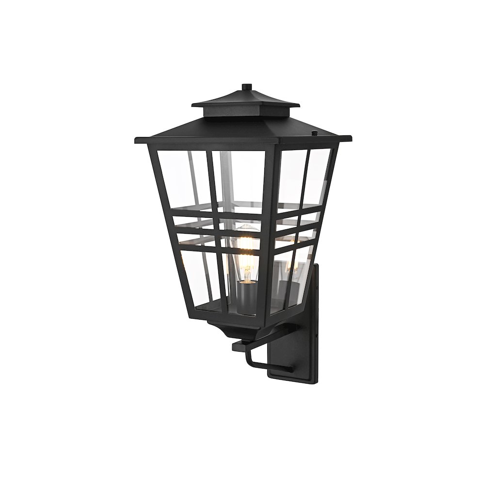 Macon 12 Inch Outdoor Wall Sconce In Black. Picture 7