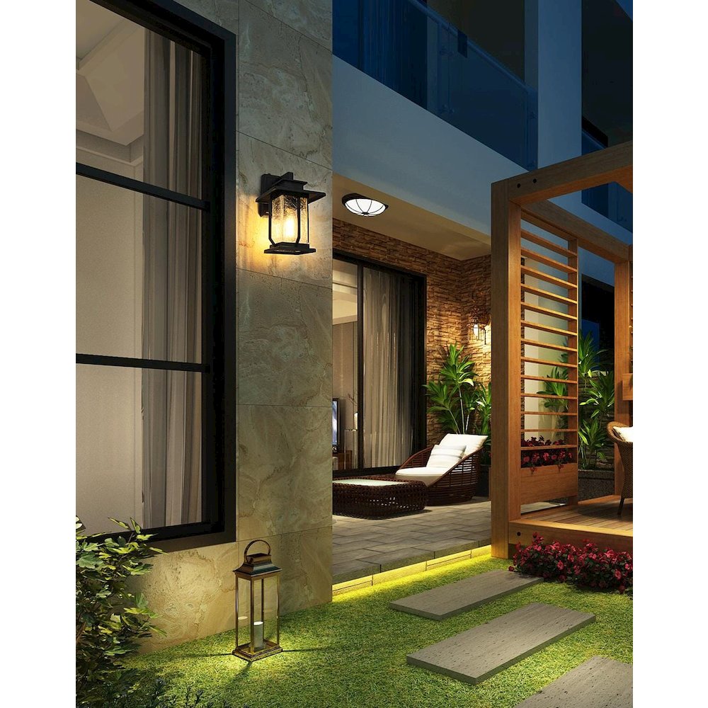 Salem 7 inch Outdoor Pendant in Black. Picture 2
