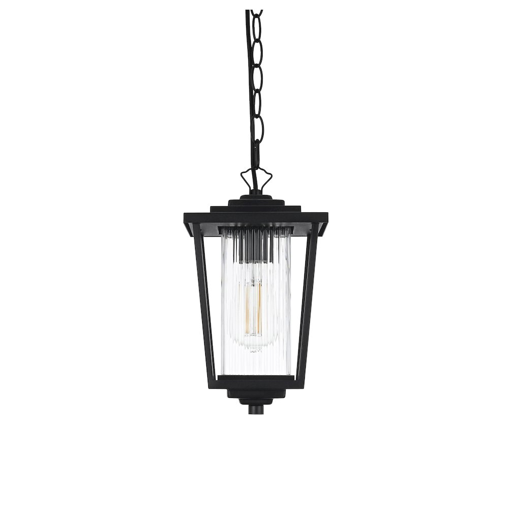 York 7 inch Outdoor Pendant in Black. Picture 3