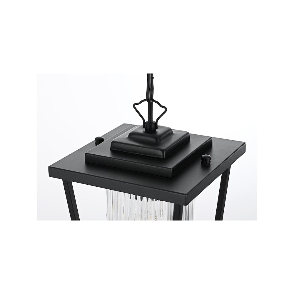 York 7 inch Outdoor Pendant in Black. Picture 4