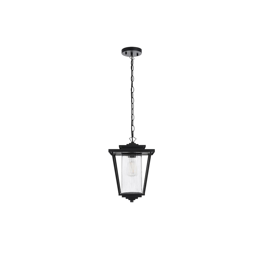 York 7 inch Outdoor Pendant in Black. Picture 1