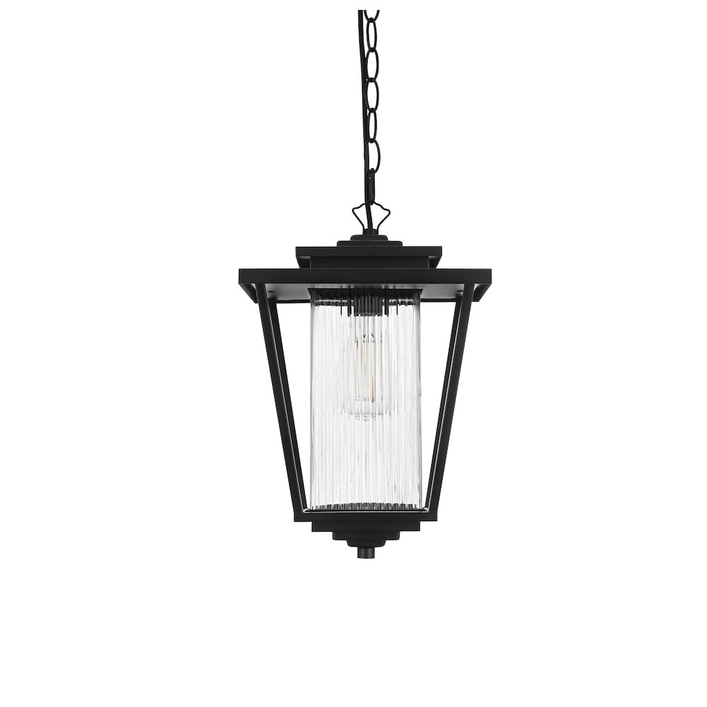 York 7 inch Outdoor Pendant in Black. Picture 2