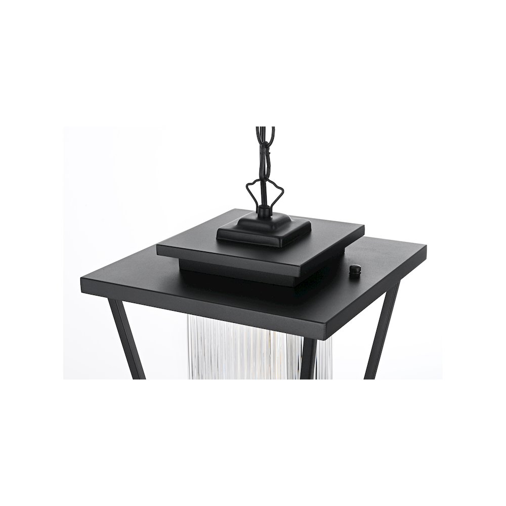 York 7 inch Outdoor Pendant in Black. Picture 3