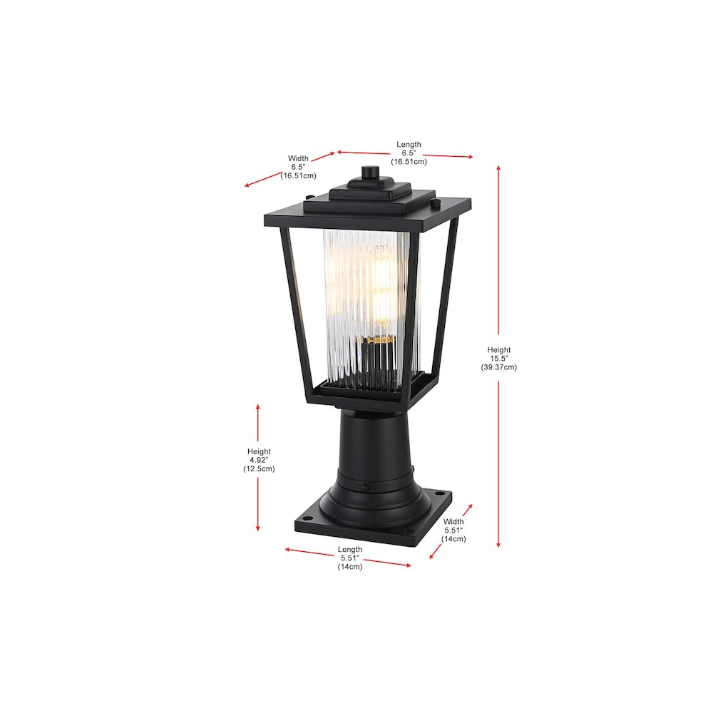 York 7 inch Outdoor Pendant in Black. Picture 7