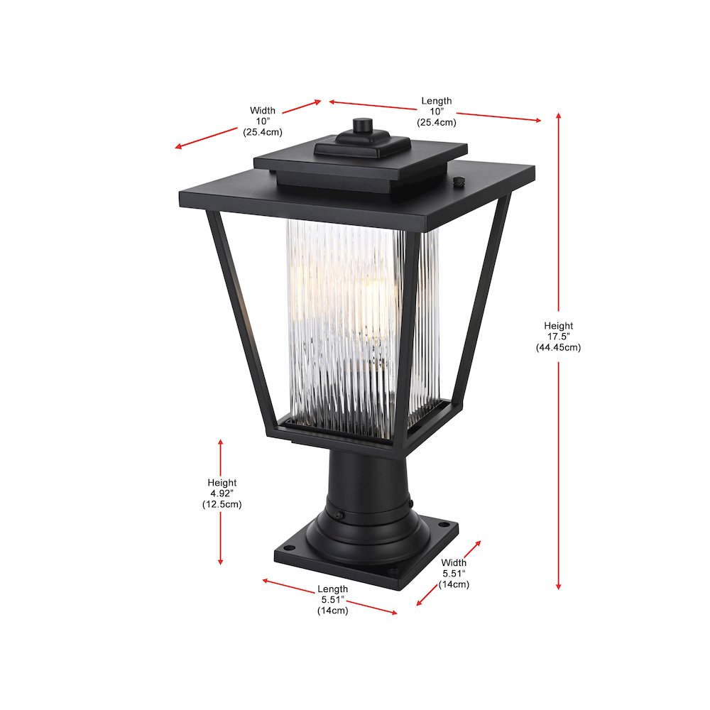 York 7 inch Outdoor Pendant in Black. Picture 7