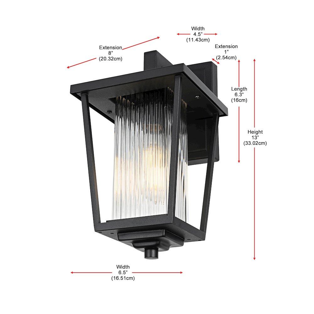 York 7 inch Outdoor Pendant in Black. Picture 8