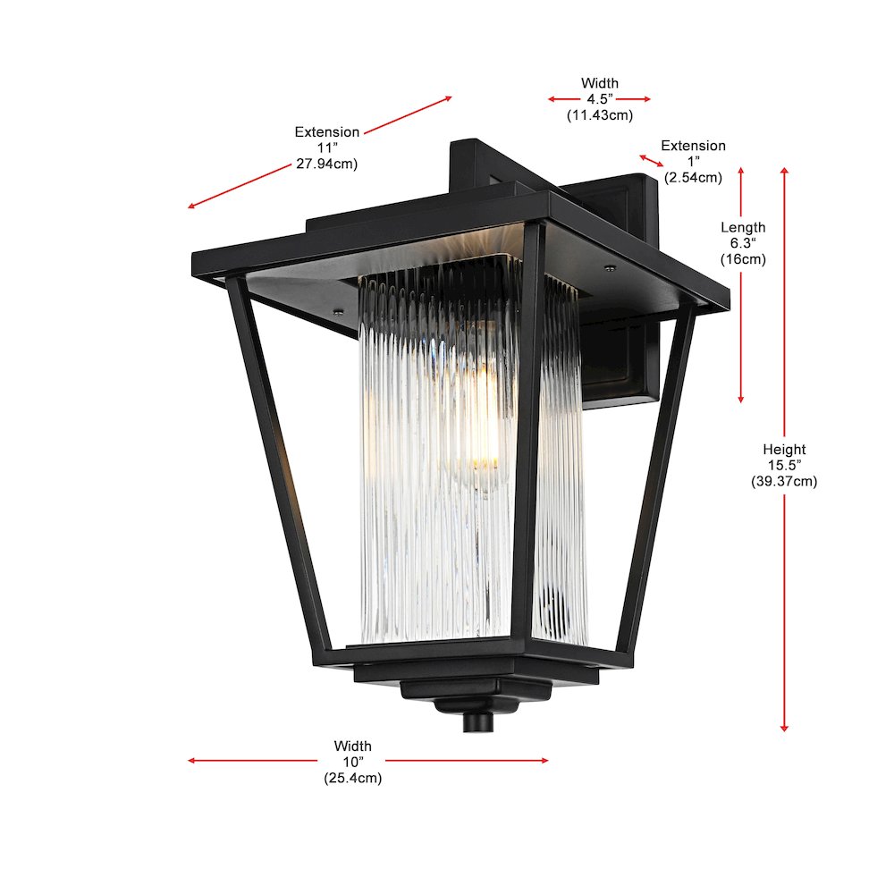 York 7 inch Outdoor Pendant in Black. Picture 8