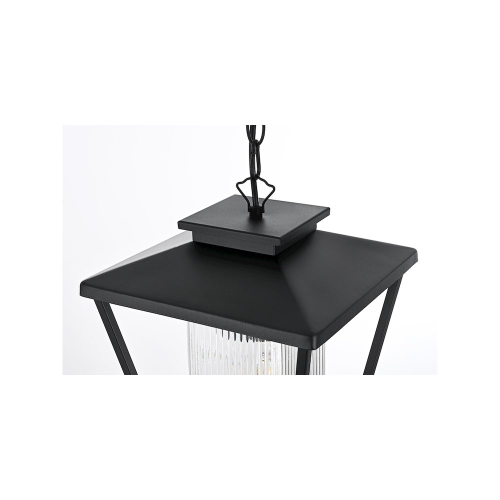 Gaul 7 inch Outdoor Pendant in Black. Picture 3