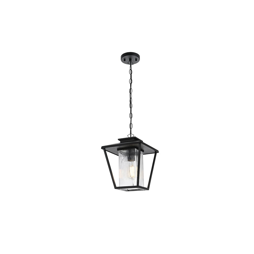 Gaul 7 inch Outdoor Pendant in Black. Picture 7
