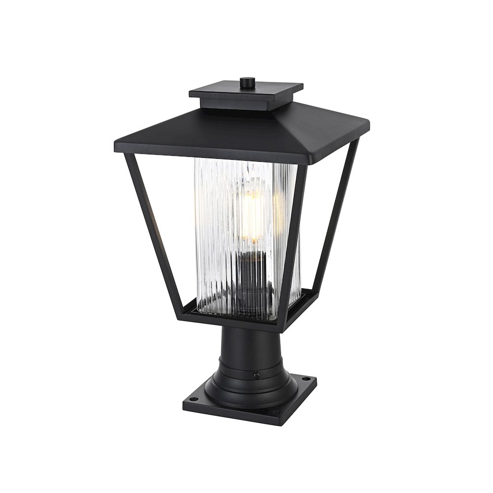 Gaul 7 inch Outdoor Pendant in Black. Picture 2
