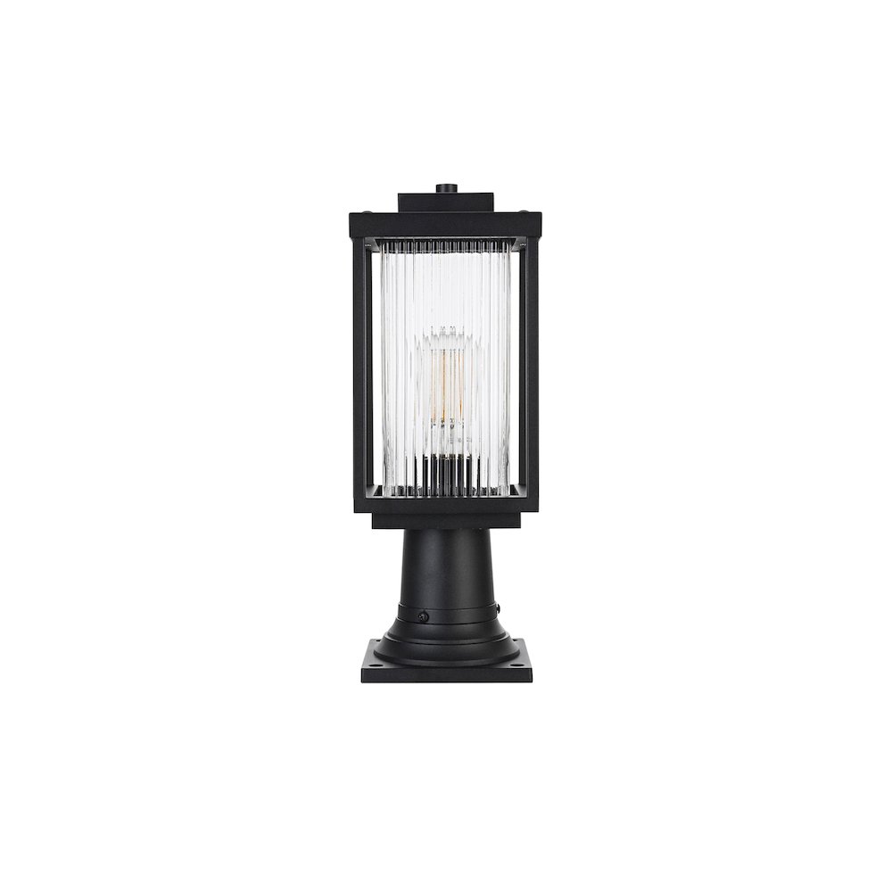 Ludlow 7 inch Outdoor Pendant in Black. Picture 1