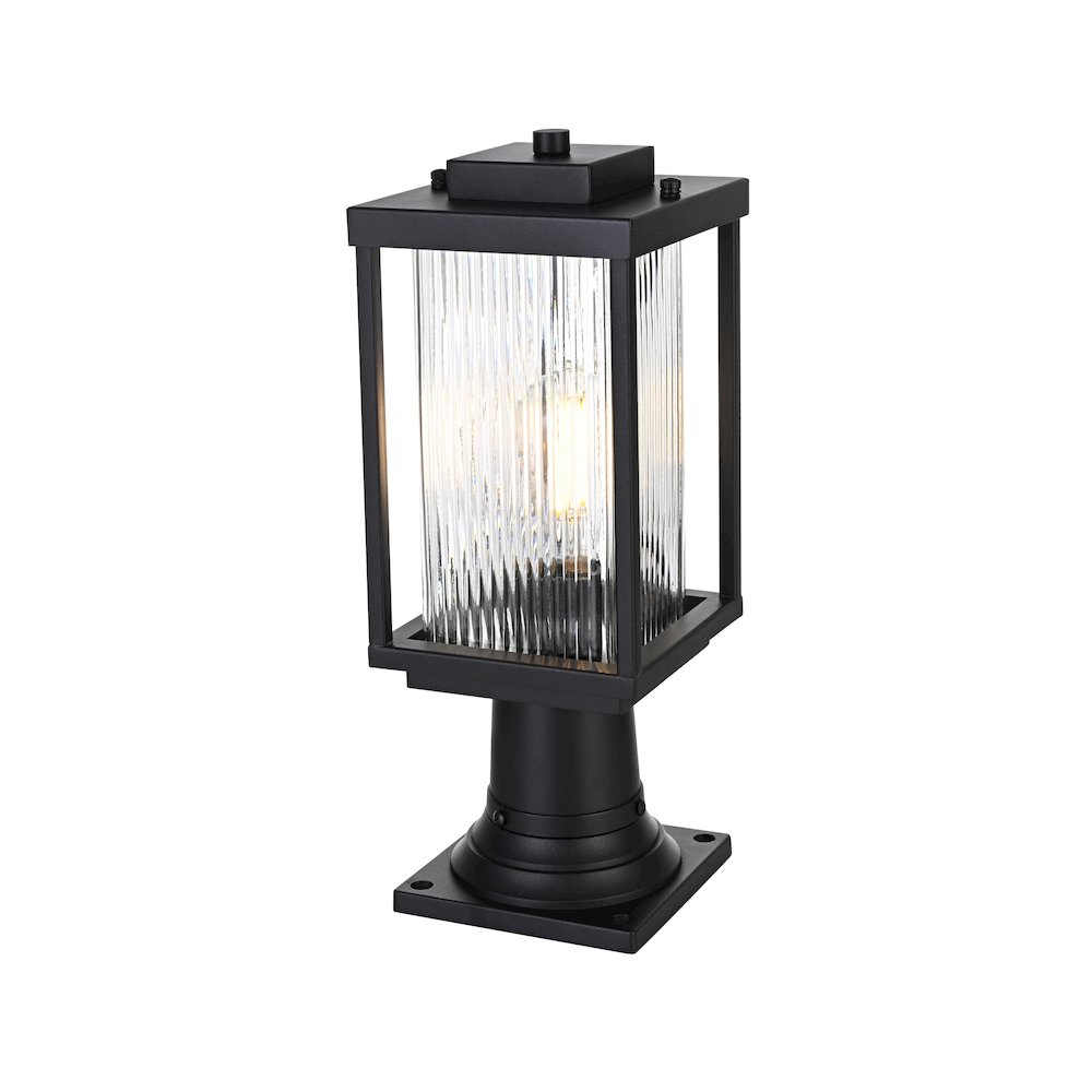 Ludlow 7 inch Outdoor Pendant in Black. Picture 2
