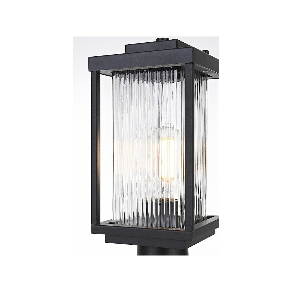 Ludlow 7 inch Outdoor Pendant in Black. Picture 3
