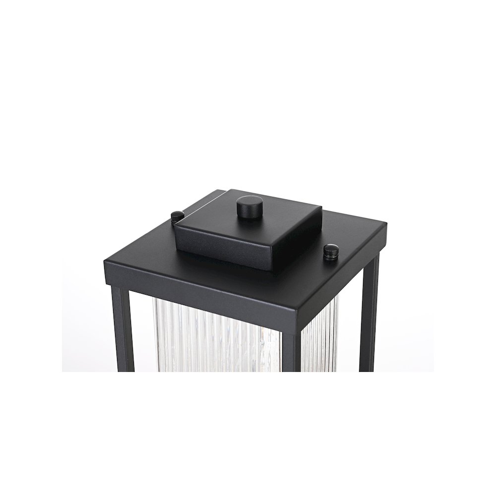 Ludlow 7 inch Outdoor Pendant in Black. Picture 4