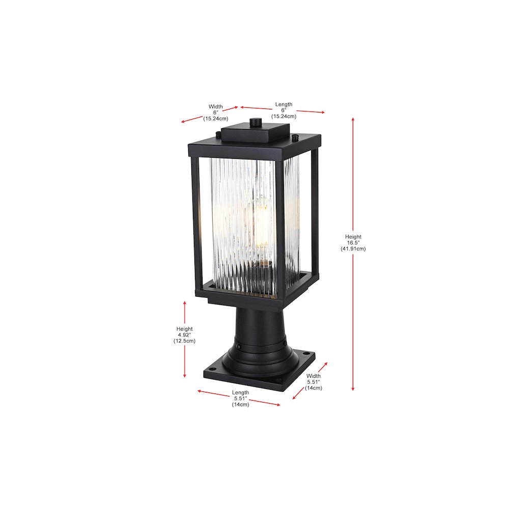 Ludlow 7 inch Outdoor Pendant in Black. Picture 7