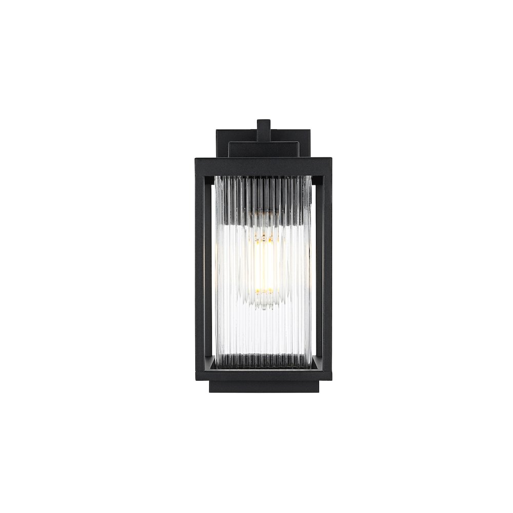 Ludlow 7 inch Outdoor Pendant in Black. Picture 1