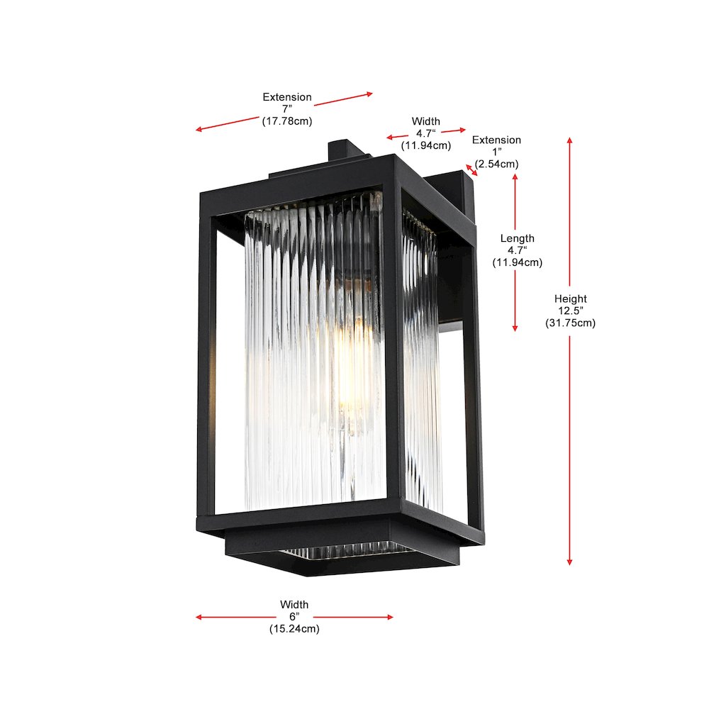 Ludlow 7 inch Outdoor Pendant in Black. Picture 8