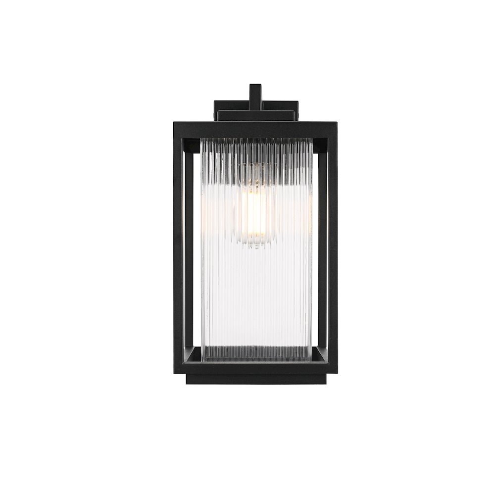 Ludlow 8 Inch Outdoor Wall Sconce In Black. Picture 1