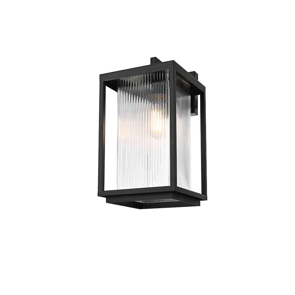 Ludlow 8 Inch Outdoor Wall Sconce In Black. Picture 3