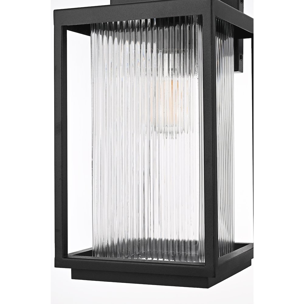 Ludlow 8 Inch Outdoor Wall Sconce In Black. Picture 6