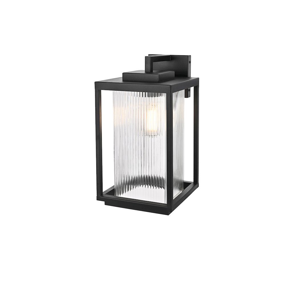 Ludlow 8 Inch Outdoor Wall Sconce In Black. Picture 7