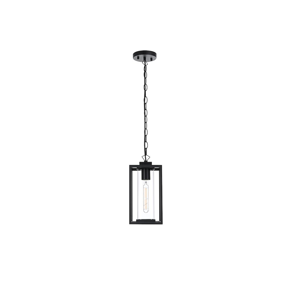 Memphis 7 inch Outdoor Pendant in Black. Picture 1