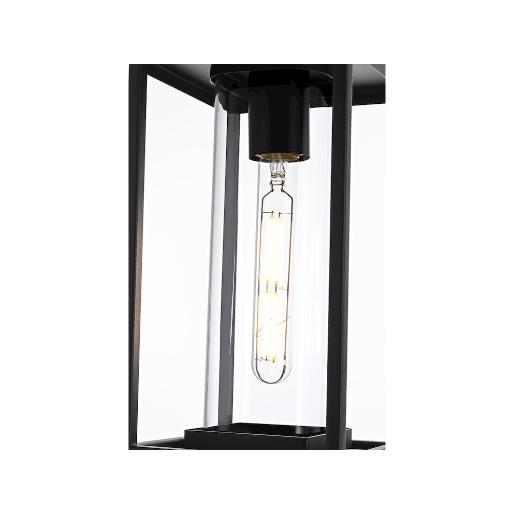 Memphis 7 inch Outdoor Pendant in Black. Picture 5