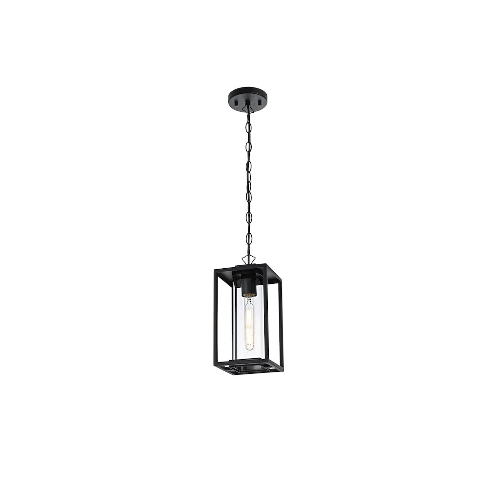 Memphis 7 inch Outdoor Pendant in Black. Picture 7