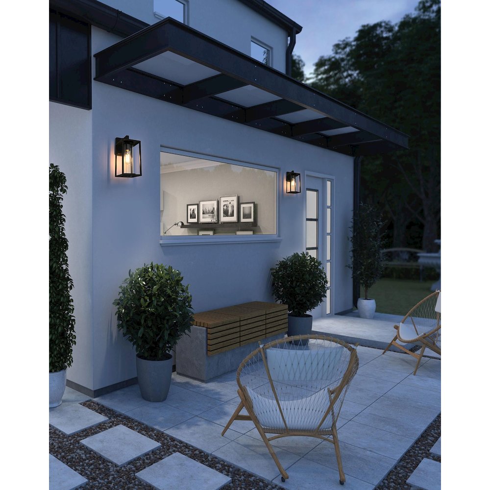 Memphis 7 inch Outdoor Pendant in Black. Picture 2