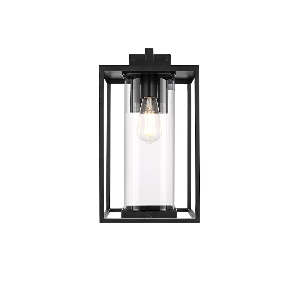 Memphis 8.5 Inch Outdoor Wall Sconce In Black. Picture 1