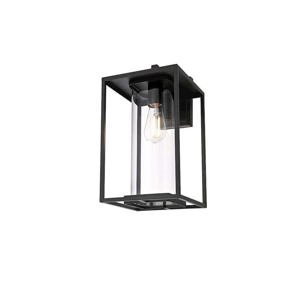 Memphis 8.5 Inch Outdoor Wall Sconce In Black. Picture 3