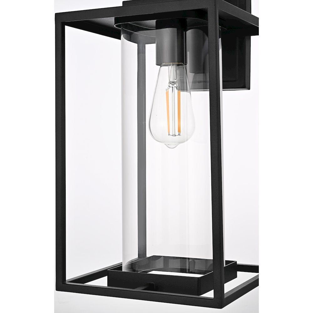 Memphis 8.5 Inch Outdoor Wall Sconce In Black. Picture 6