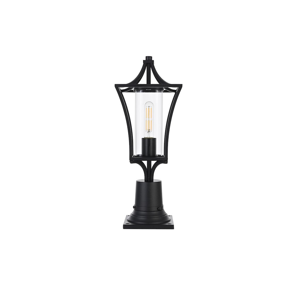 Belgrade 7 inch Outdoor Pendant in Black. Picture 1