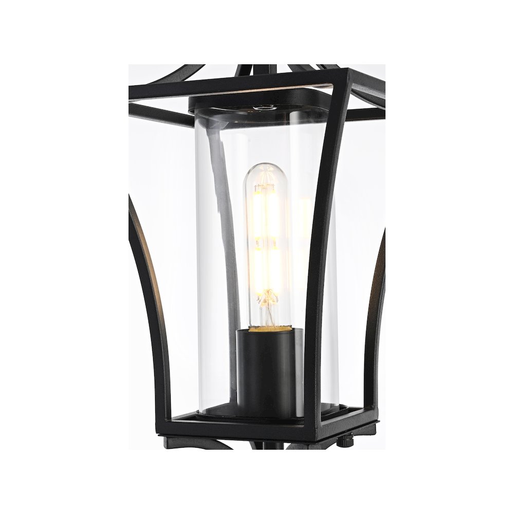 Belgrade 7 inch Outdoor Pendant in Black. Picture 3