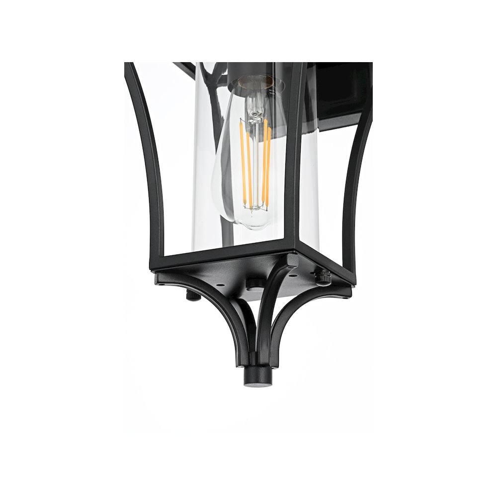 Belgrade 7 inch Outdoor Pendant in Black. Picture 5