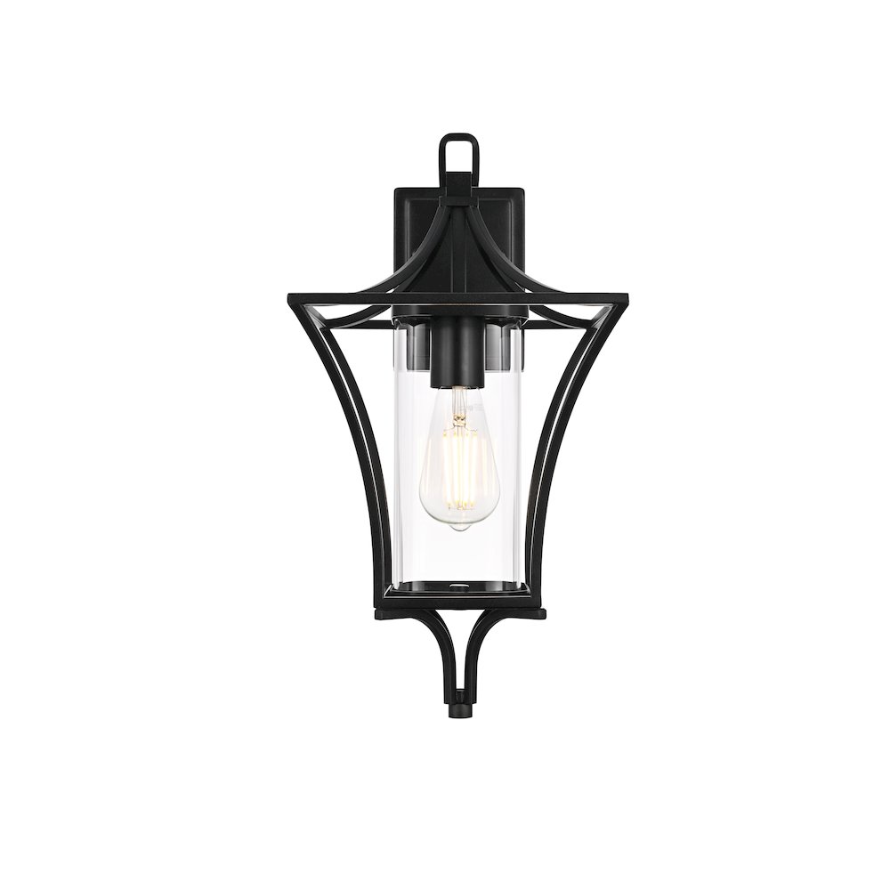Belgrade 9.5 Inch Outdoor Wall Sconce In Black. Picture 1