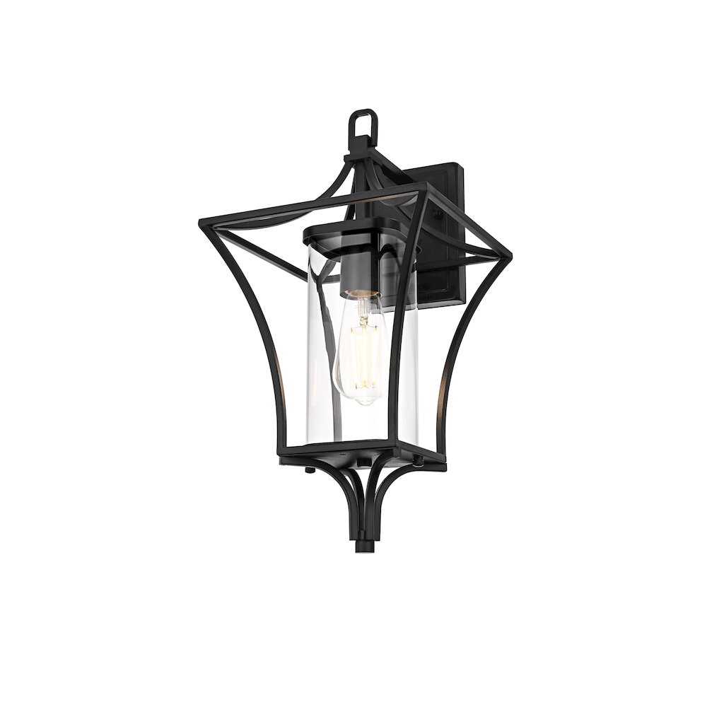 Belgrade 9.5 Inch Outdoor Wall Sconce In Black. Picture 3