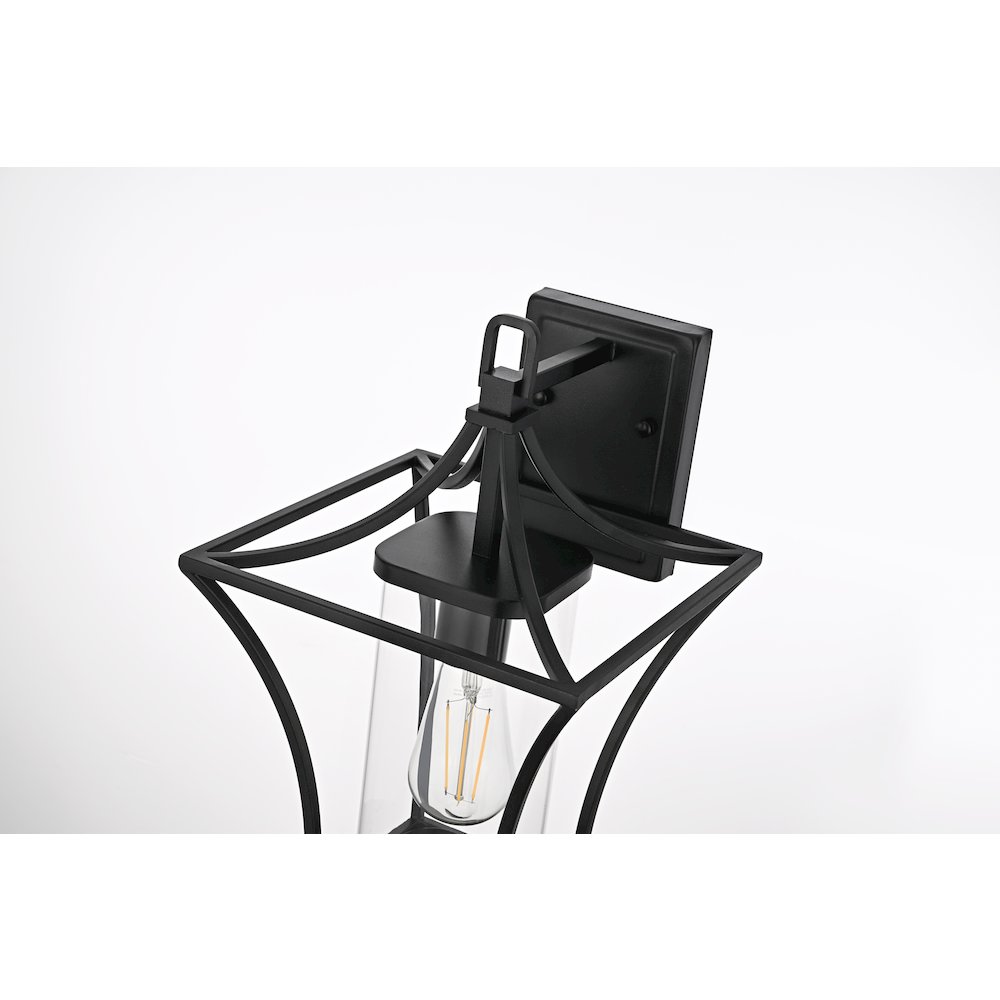 Belgrade 9.5 Inch Outdoor Wall Sconce In Black. Picture 4