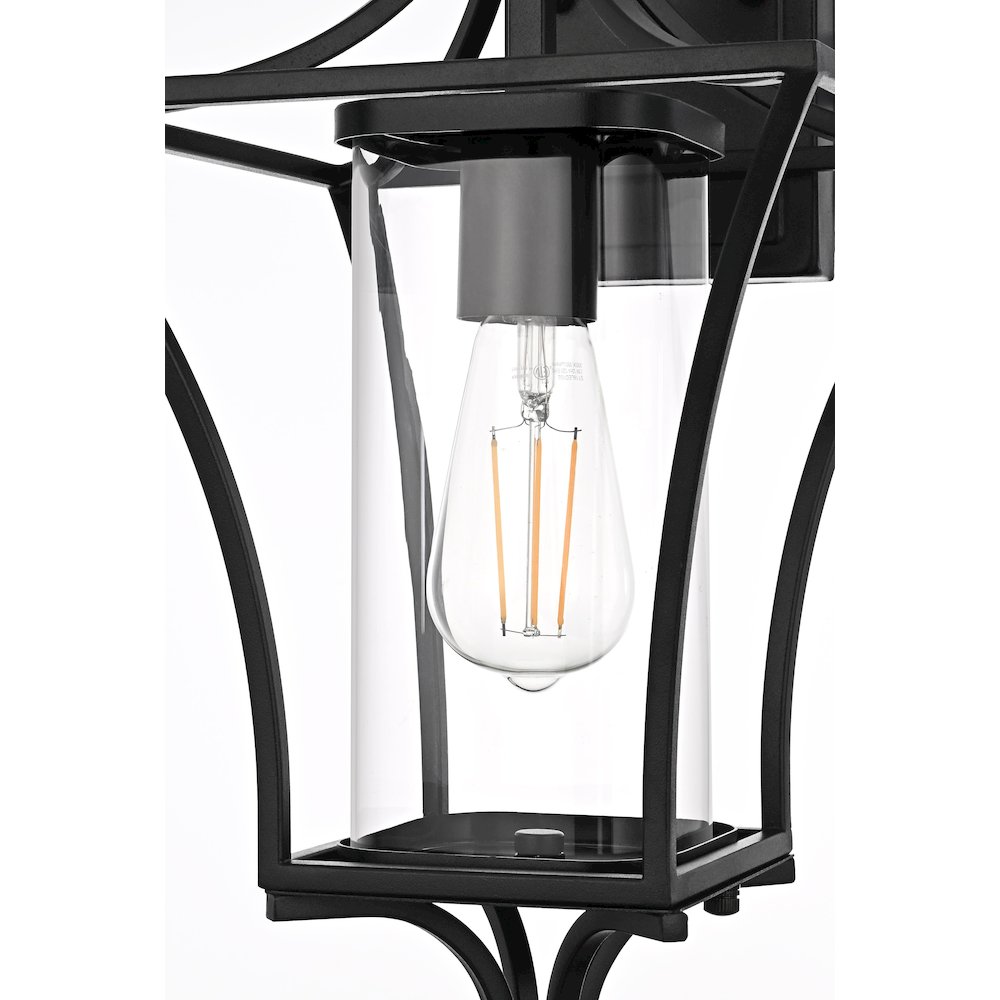 Belgrade 9.5 Inch Outdoor Wall Sconce In Black. Picture 6