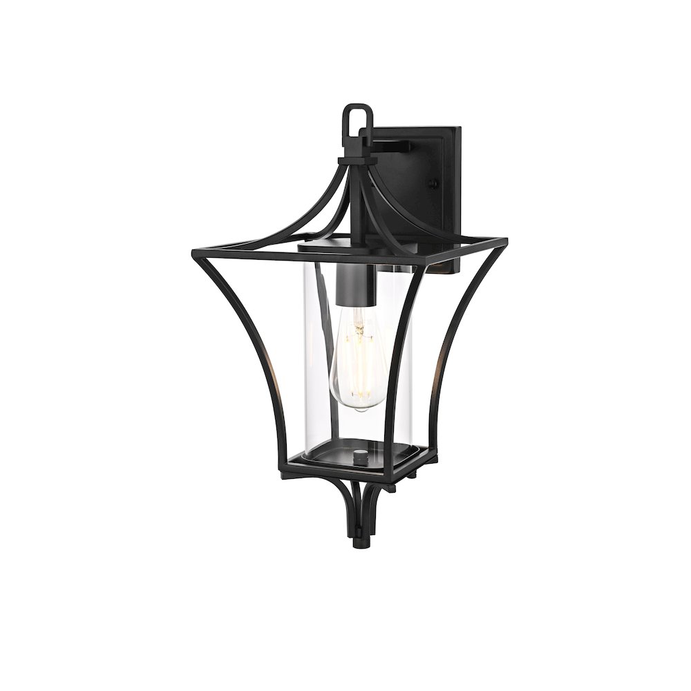 Belgrade 9.5 Inch Outdoor Wall Sconce In Black. Picture 7