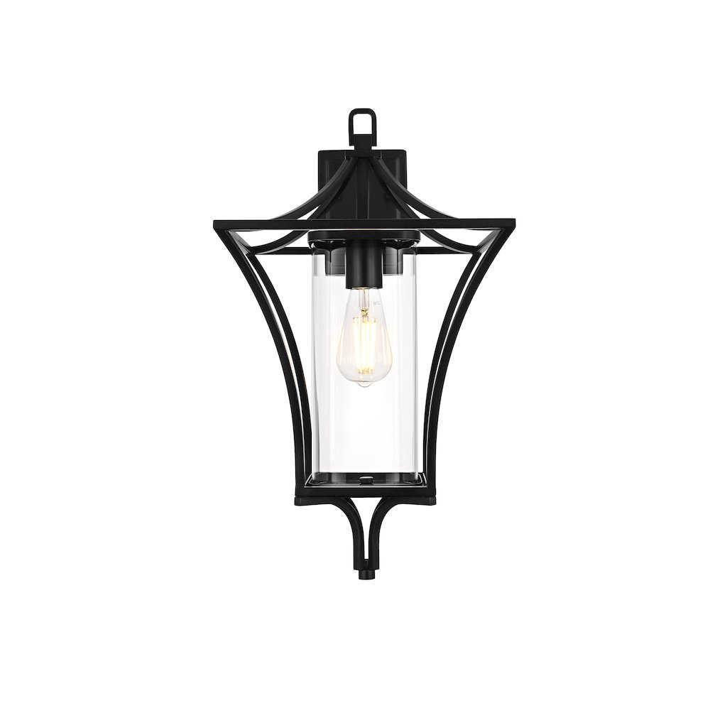 Belgrade 12 Inch Outdoor Wall Sconce In Black. Picture 1