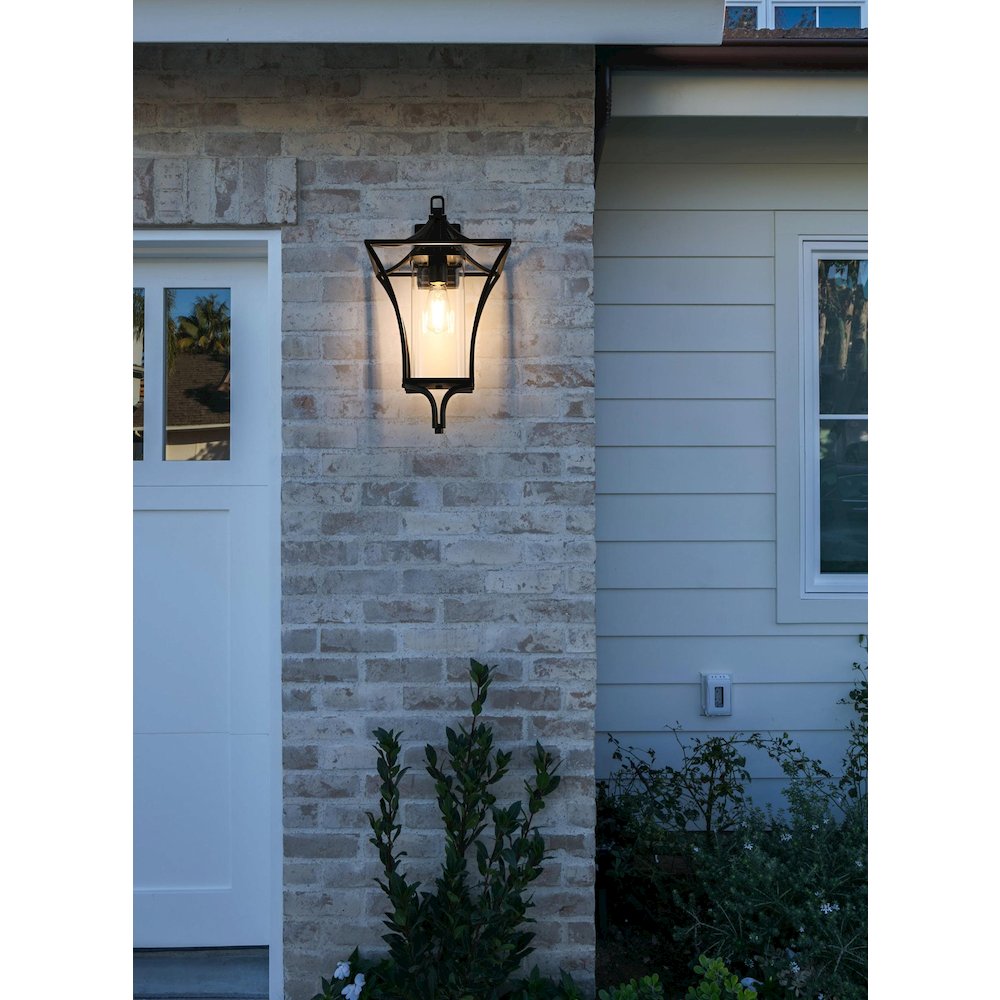 Belgrade 12 Inch Outdoor Wall Sconce In Black. Picture 2