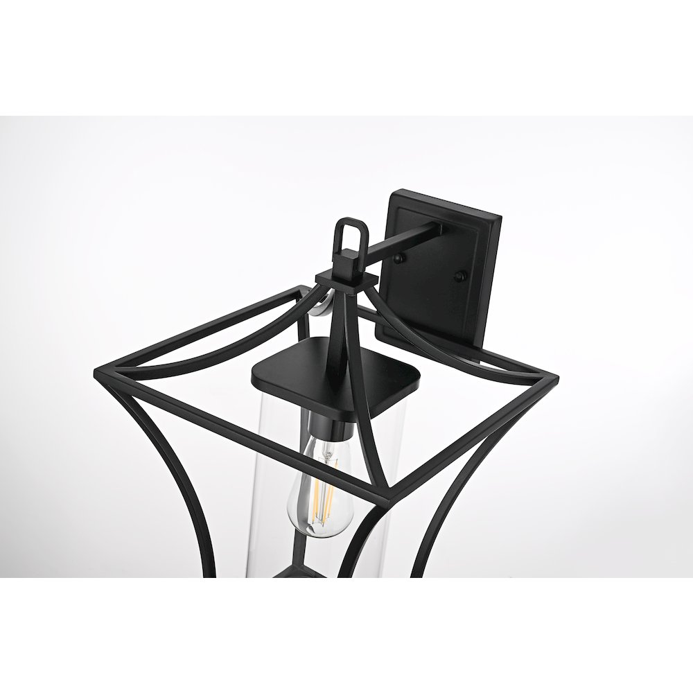 Belgrade 12 Inch Outdoor Wall Sconce In Black. Picture 4